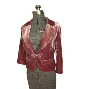 Pink Velvet Abercrombie and Fitch Blazer